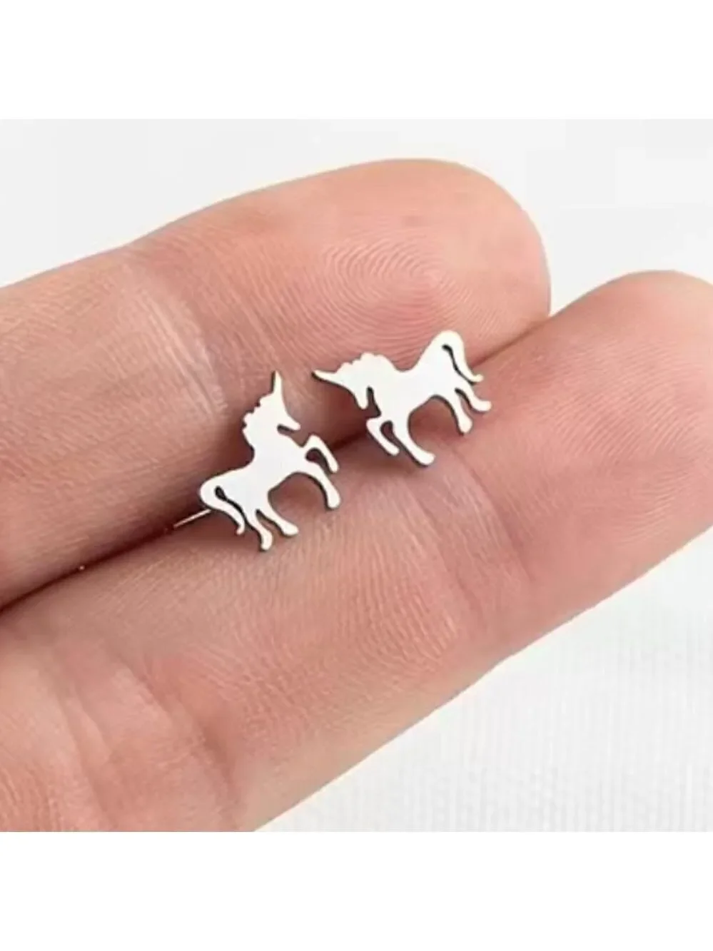 Small Unicorn Stainless Steel Stud Earrings #1205